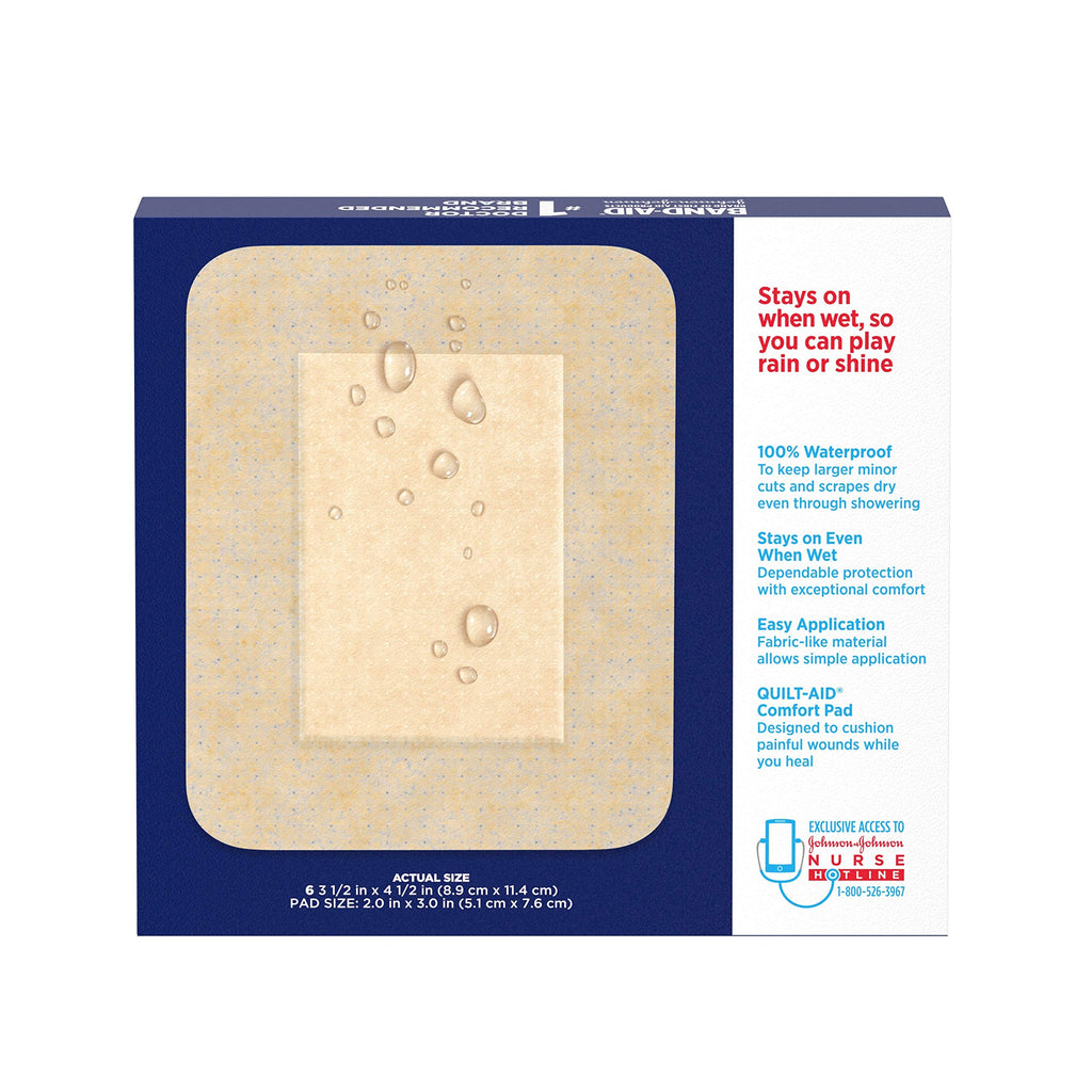 Band-Aid Brand Water Block Flex 100% Waterproof Adhesive Bandages for First-Aid Wound Care of Minor Cuts, Scrapes & Wounds, Ultra-Flexible Design, Sterile, All One Size, 3 x 20 ct