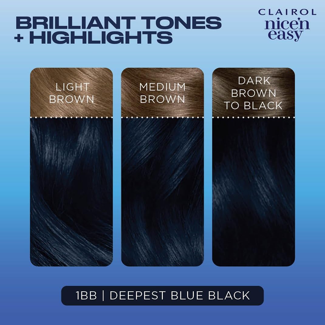 Clairol Nice'n Easy Permanent Hair Dye, Natural-Looking Brown Hair Color with 100% Gray Coverage