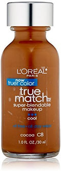 L’Oreal ParisTrue Match Super Blendable Makeup, Cocoa [C8], 1 oz (Pack of 2)