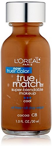 L’Oreal ParisTrue Match Super Blendable Makeup, Cocoa [C8], 1 oz (Pack of 2)