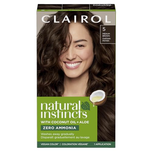 Clairol Natural Instincts Demi-Permanent Hair Dye, Healthy-Looking Brown Hair Color with Zero Ammonia