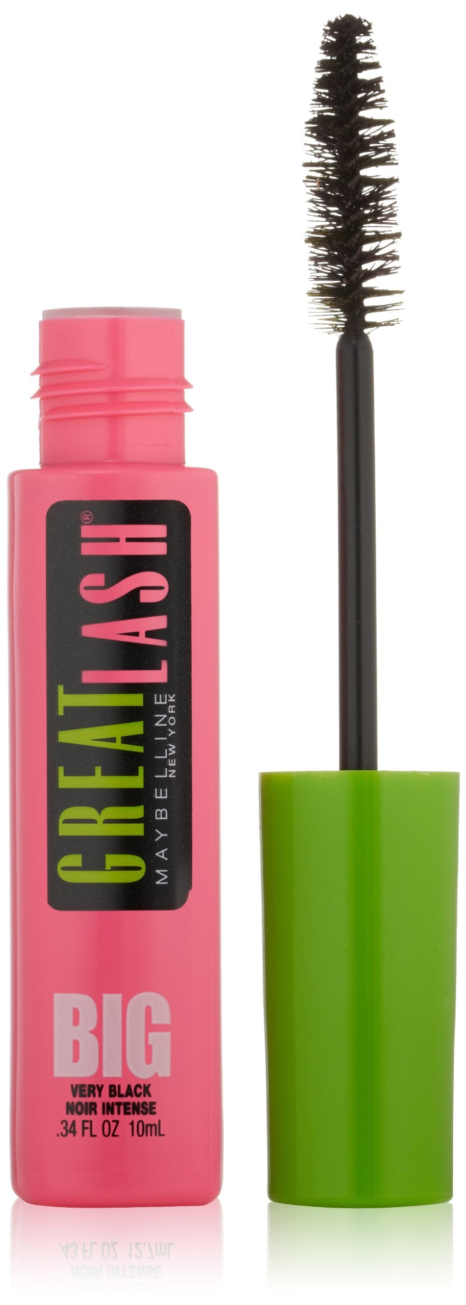 Maybelline New York Great Lash Washable Mascara Makeup, Blackest Black, 2 Count