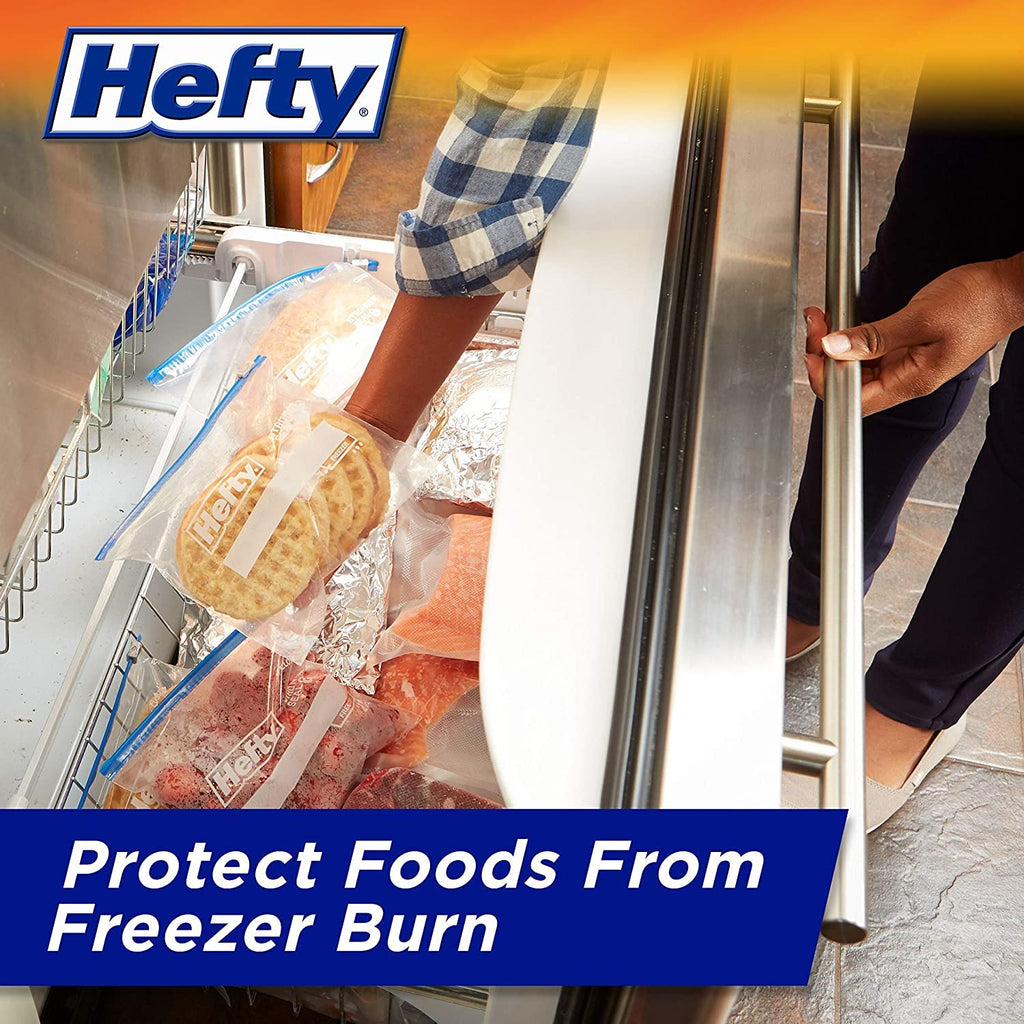 Hefty Freezer Slider Bags, Quart, 15 CT