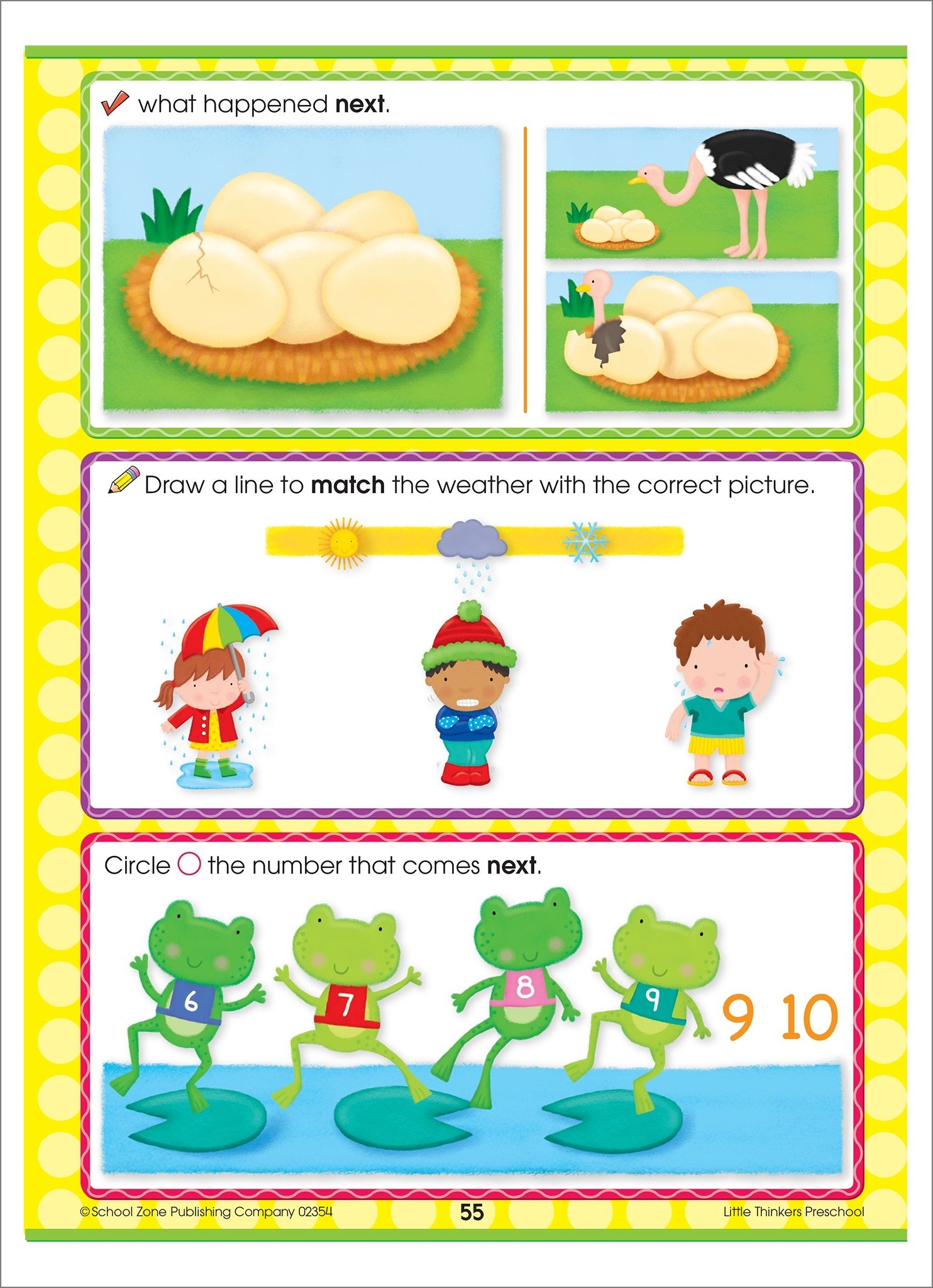 School Zone Little Thinkers Preschool Workbook: 64 Pages, Pre-K, Compare and Contrast, Critical Thinking, Problem-Solving, Matching, Ages 3 to 5 (Little Thinkers Book Series)