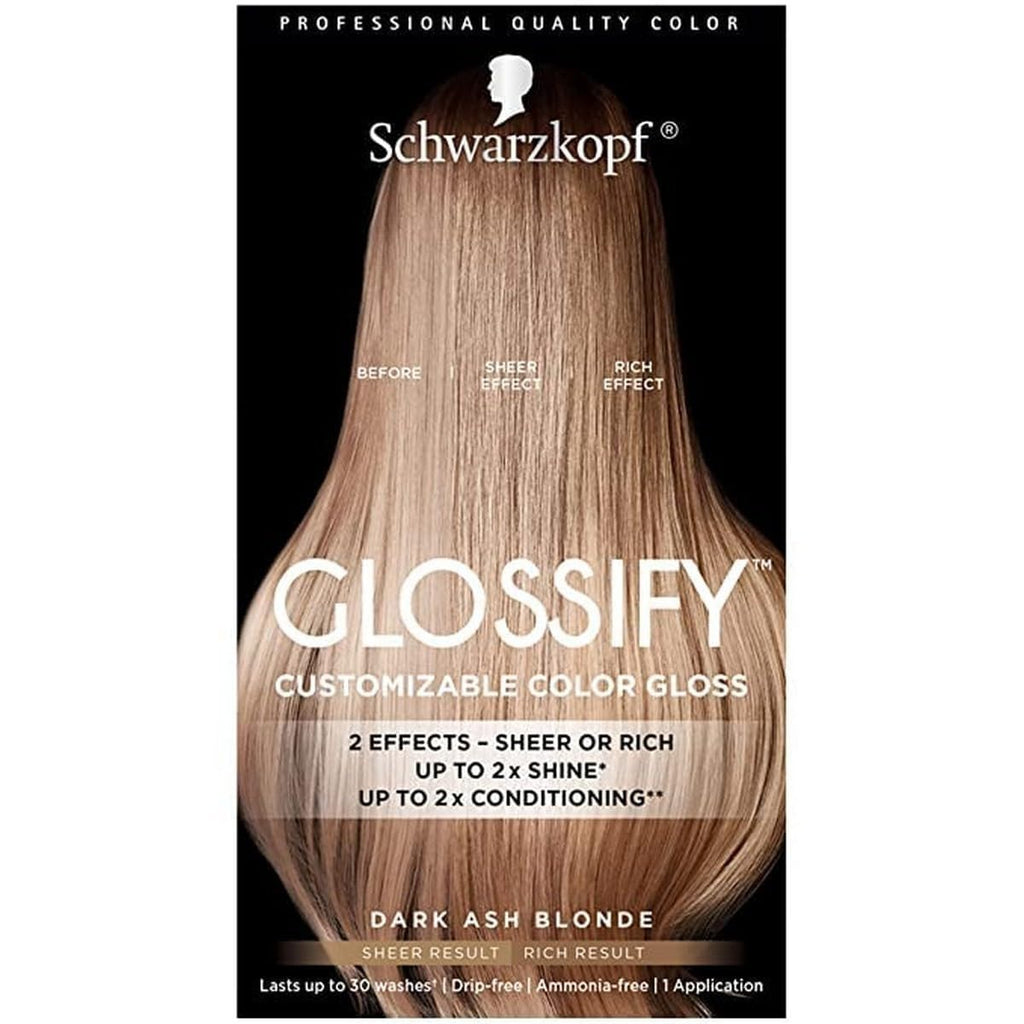 Schwarzkopf Glossify Customizable Color Gloss, Dark Ash Blonde (pack of 12)