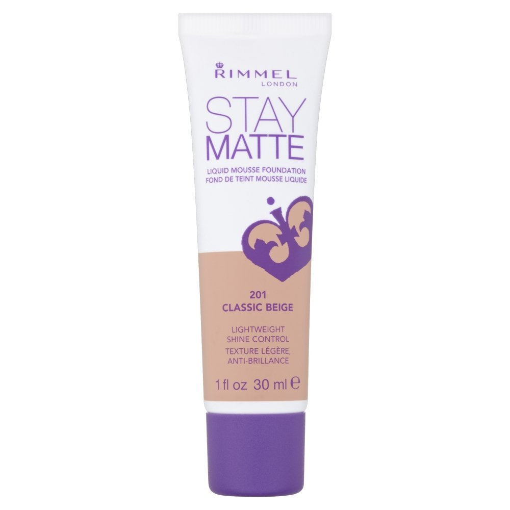 Rimmel Stay Matte Foundation Soft Beige 1 Fluid Ounce Bottle Soft Matte Powder Finish Foundation for a Naturally Flawless Look