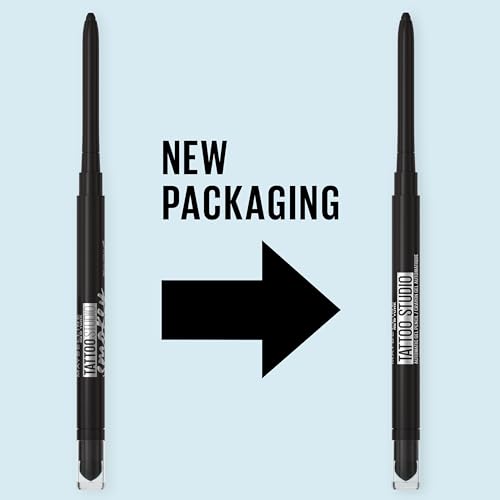 Maybelline TattooStudio Liquid Ink Liner Up To 36HR Wear, Sweat Resistant, Smudge Resistant, No Mess Removal, Longwear Liquid Eyeliner Makeup, Dark Henna Brown