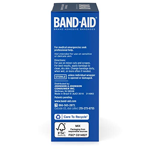 Band-Aid Brand Tough Strips Adhesive Bandage for Minor Cuts & Scrapes, All One Size, 20 ct