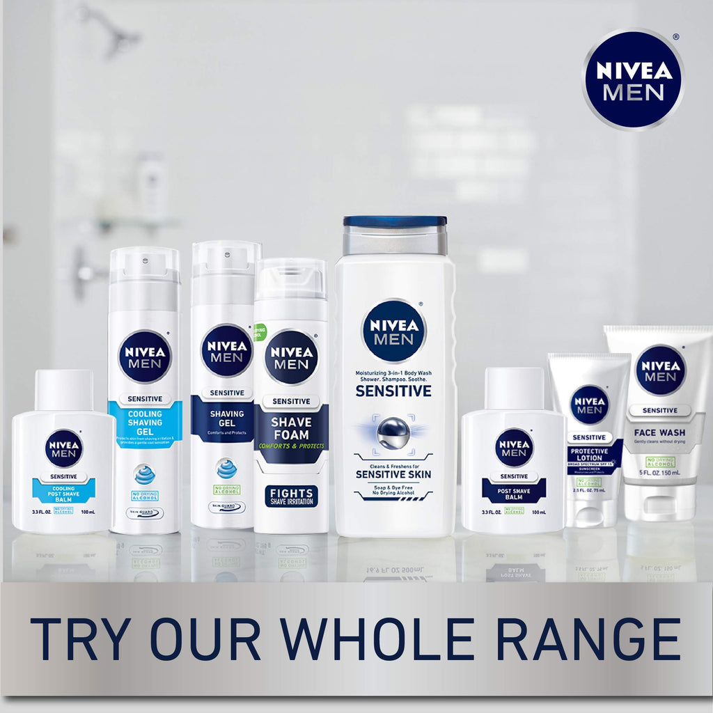 NIVEA MEN Sensitive Shave Foam with Vitamin E, Soothing Chamomile and Witch Hazel Extracts, 7 Oz Can (Pack of 1)