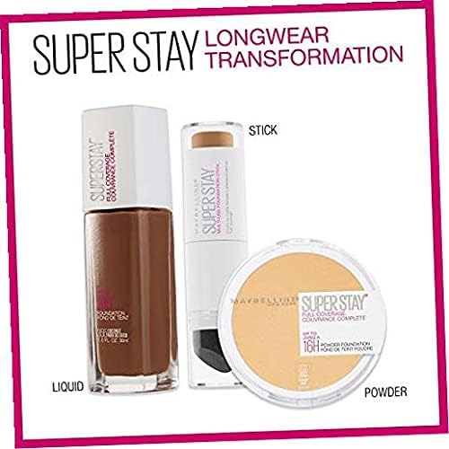 Maybelline Super Stay Full Coverage Powder Foundation Makeup Up to 16 Hour Wear Soft Creamy Matte 1 Count