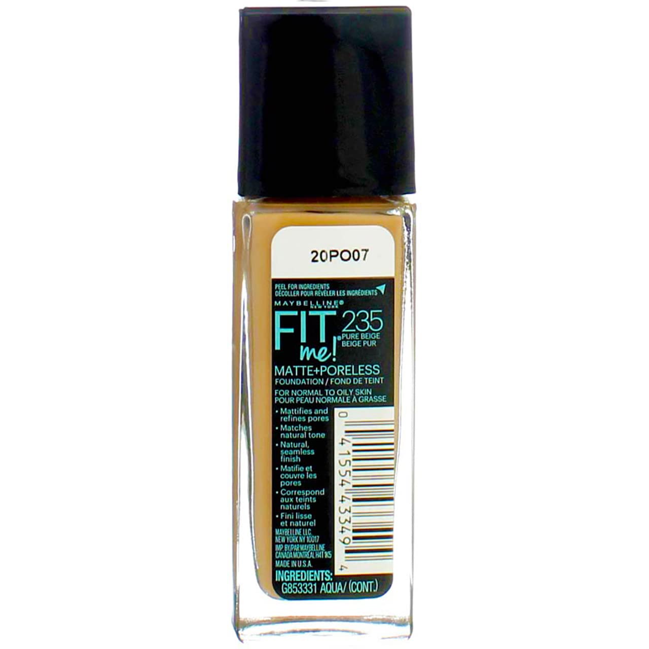 MAYBELLINE Fit Me Matte + Poreless Liquid Foundation Makeup,