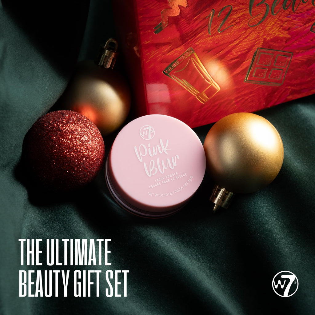 W7 12 Days of Beautiful Advent Calendar 2025-12 Individually Boxed Makeup & Cosmetic Surprises - Cruelty Free, Christmas Stocking Stuffer