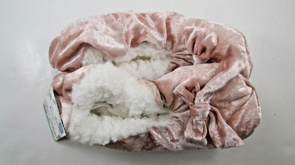 Slip-On Soft Satiny Pink Sherpa Slipper (Size 6-7.5 Women)