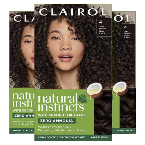 Clairol Natural Instincts Demi-Permanent Hair Dye, Healthy-Looking Brown Hair Color with Zero Ammonia