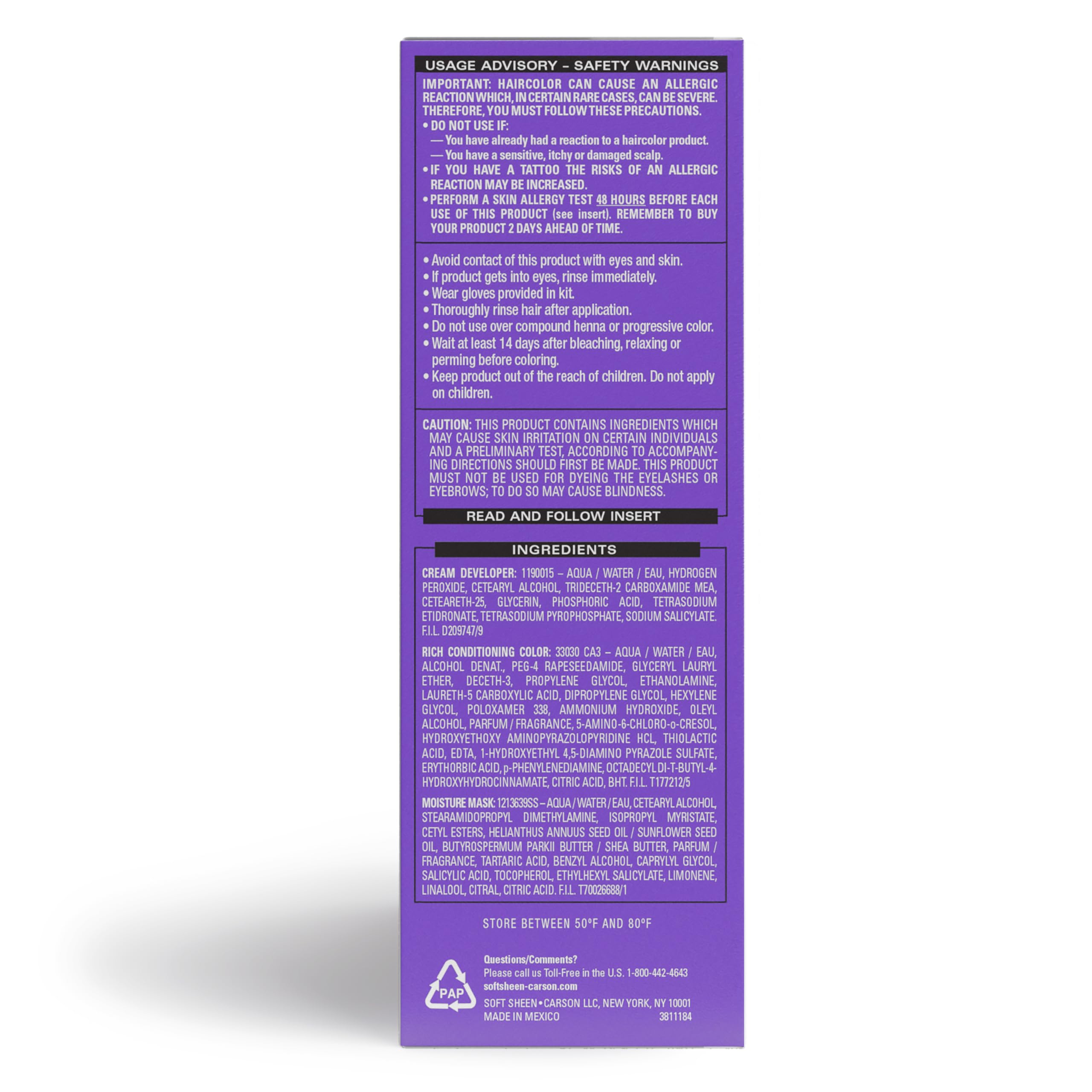 SoftSheen-Carson Dark and Lovely Fade Resist Rich Conditioning Hair Color, Permanent Hair Color, Up To 100 percent Gray Coverage