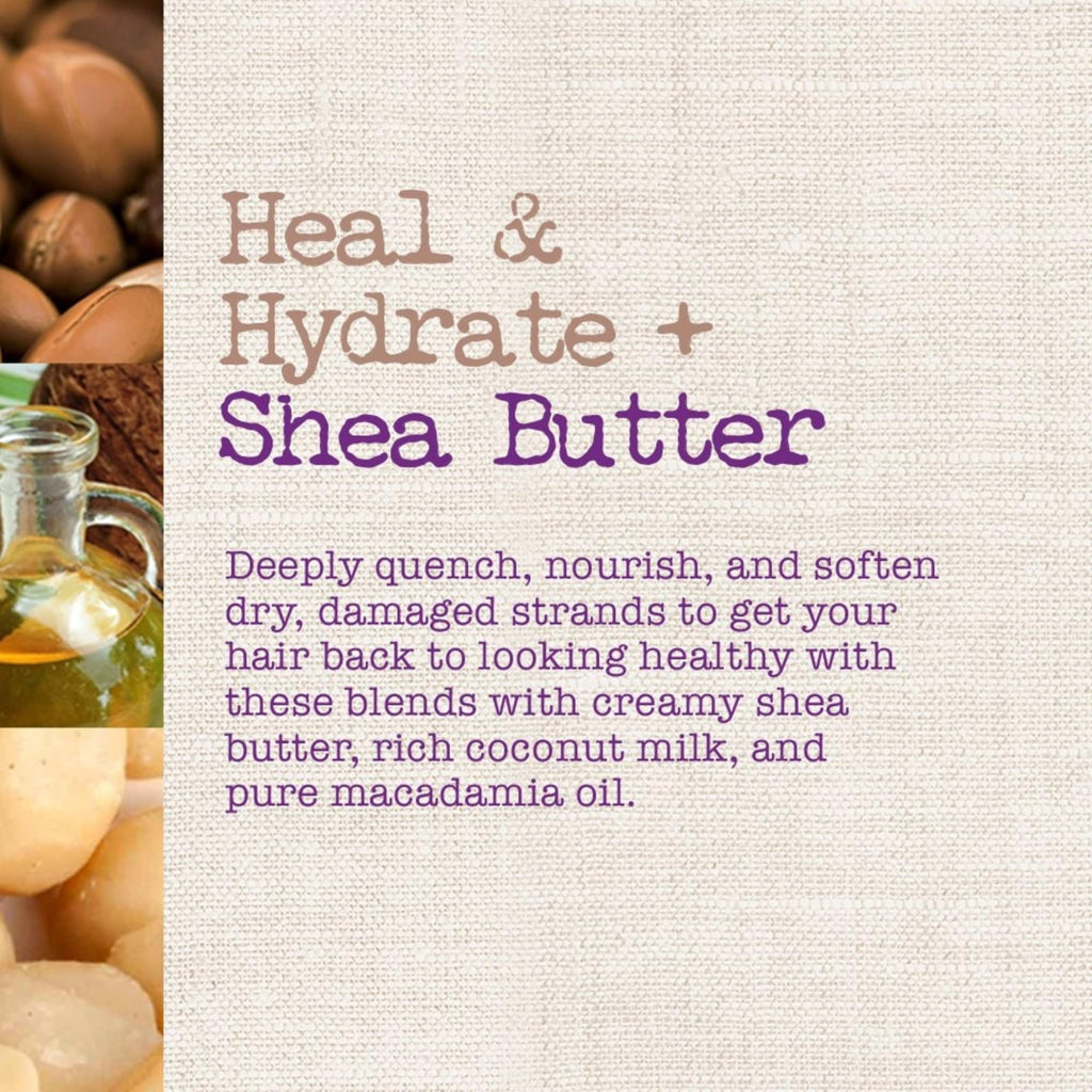 Maui Moisture Heal & Hydrate + Shea Butter Conditioner to Repair & Deeply Moisturize Tight Curly Hair with Coconut & Macademia Oils, Vegan, Silicone, Paraben & Sulfate-Free, 13 fl oz