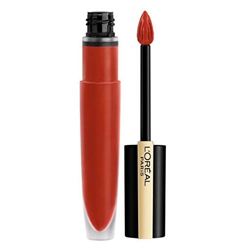 L'Oréal Paris Makeup Rouge Signature, Lasting Matte Lip Stain, Ultra Lightweight, Ultra Comfortable, High Pigment Color, Precise Applicator Shapes & Lines Lips
