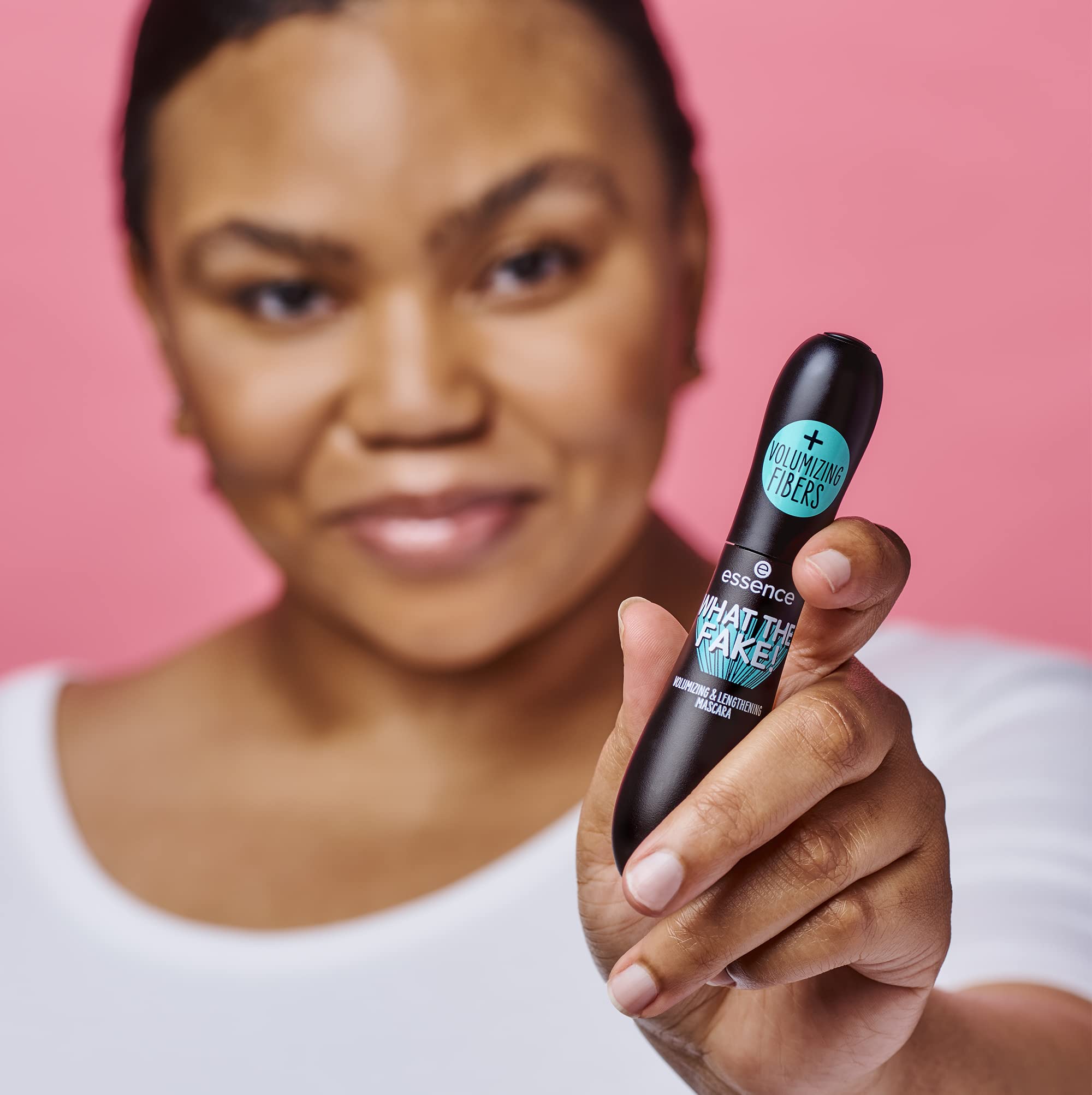 essence | What the Fake! Volumizing & Lengthening Fiber Mascara | Paraben Free | Cruelty Free