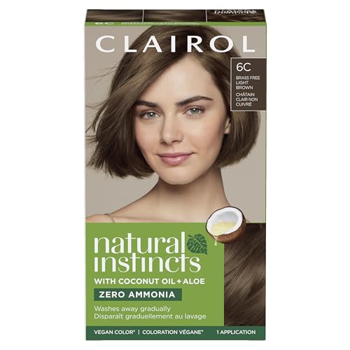 Clairol Natural Instincts Demi-Permanent Hair Dye, Healthy-Looking Brown Hair Color with Zero Ammonia