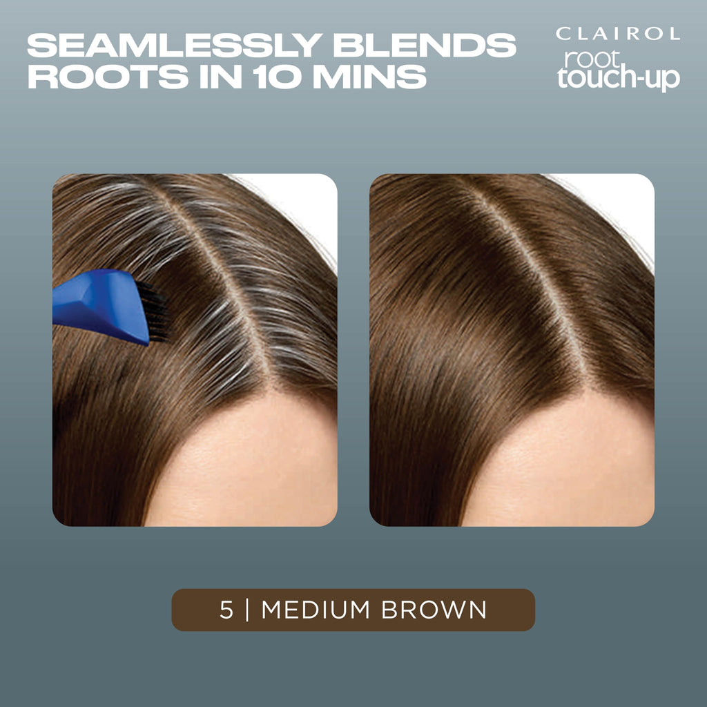 Clairol Root Touch-Up by Nice'n Easy Permanent Hair Dye for Brown Hair Color with 100% Gray Coverage