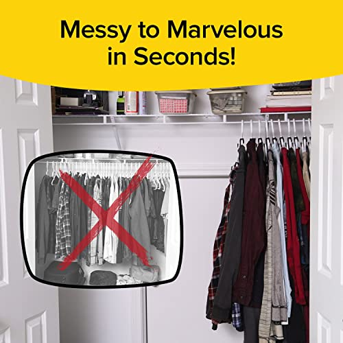 Original AS-SEEN-ON-TV Ruby Space Triangles, 6 Pack, Ultra- Premium Hanger Hooks Triple Closet Space 108 PC Value Pack, Black