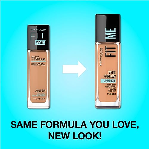 MAYBELLINE Fit Me Matte + Poreless Liquid Foundation Makeup,