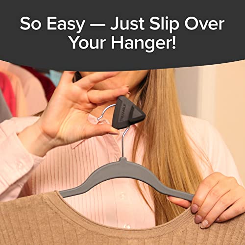Original AS-SEEN-ON-TV Ruby Space Triangles, 6 Pack, Ultra- Premium Hanger Hooks Triple Closet Space 108 PC Value Pack, Black