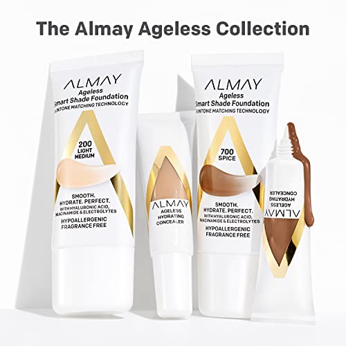 Anti-Aging Foundation by Almay, Smart Shade Face Makeup with Hyaluronic Acid