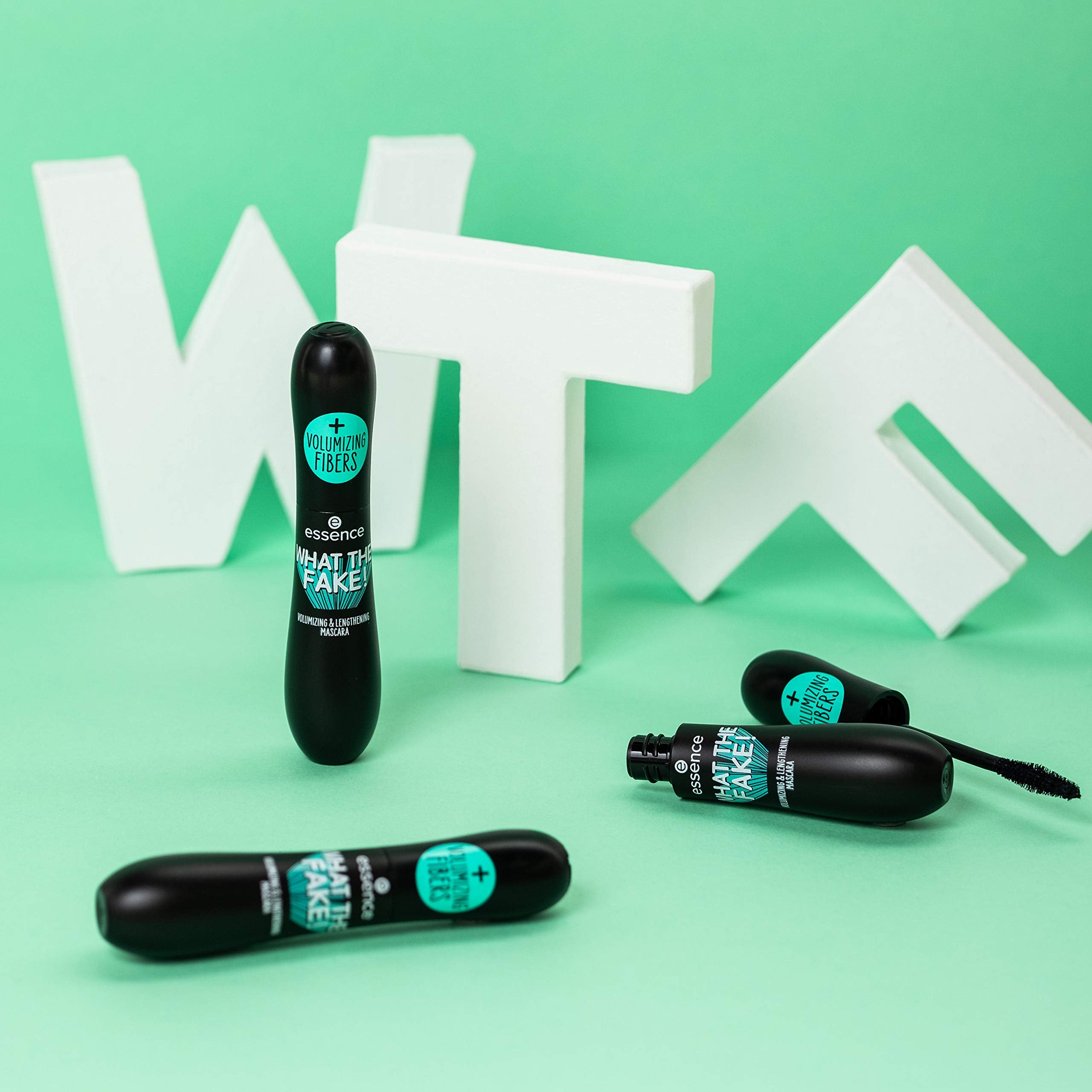 essence | What the Fake! Volumizing & Lengthening Fiber Mascara | Paraben Free | Cruelty Free