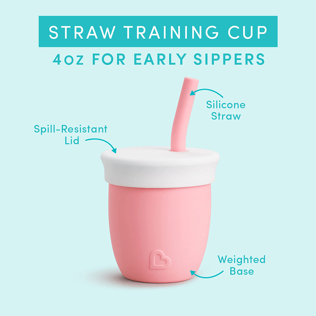 Munchkin C’est Silicone! Open Training Cup and Straw Cup for Babies and Toddlers