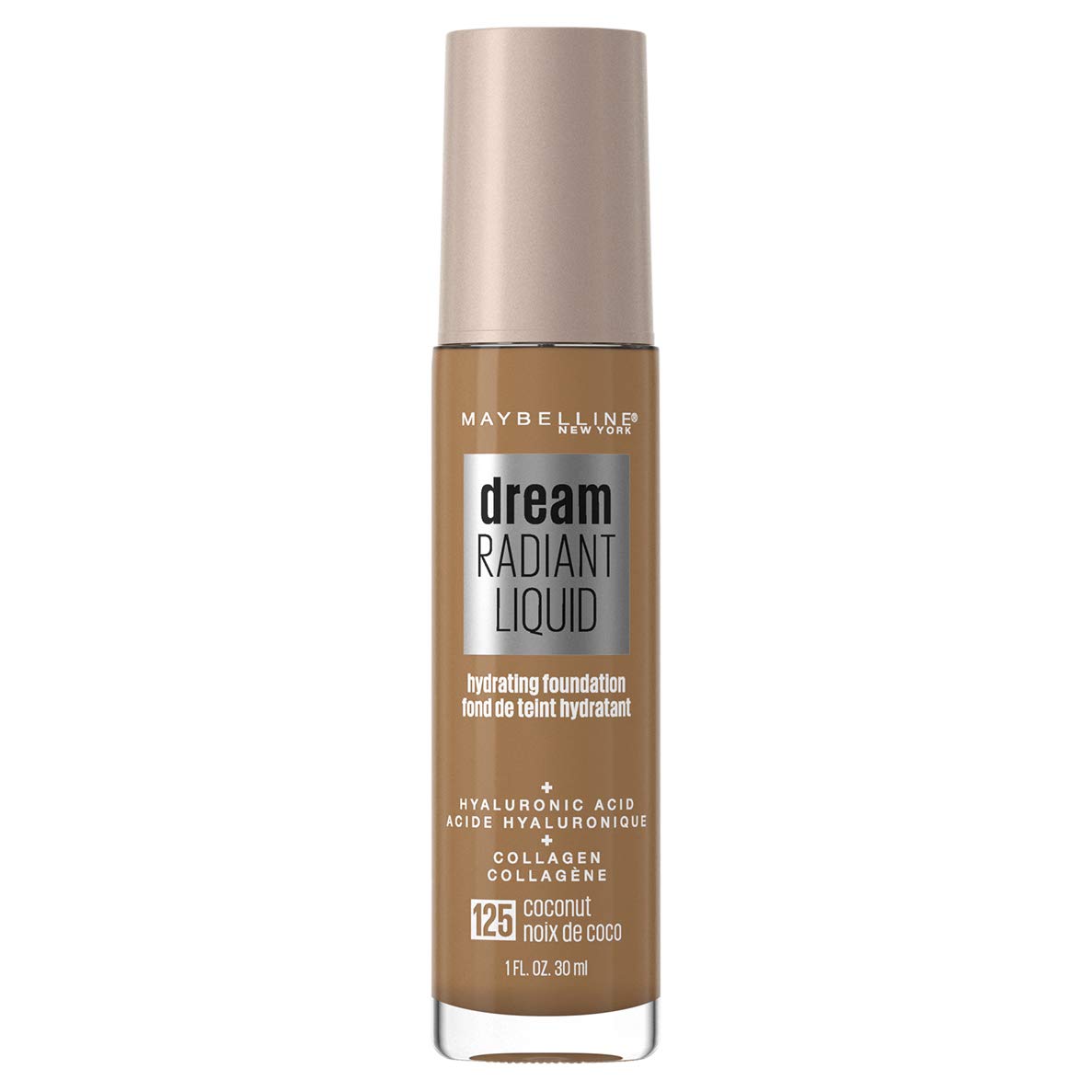 Maybelline dream Radiant Liquid Medium Coverage Hydrating Makeup, Lightweight Liquid Foundation, Alabaster, 1 Fl. Oz