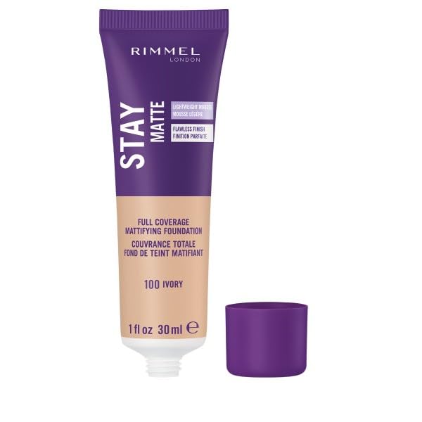 Rimmel Stay Matte Foundation Soft Beige 1 Fluid Ounce Bottle Soft Matte Powder Finish Foundation for a Naturally Flawless Look