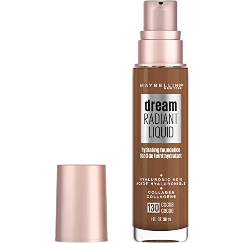 Maybelline dream Radiant Liquid Medium Coverage Hydrating Makeup, Lightweight Liquid Foundation, Alabaster, 1 Fl. Oz