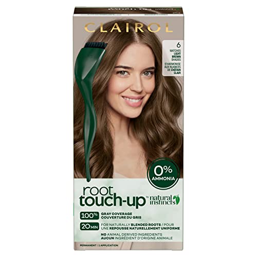 Clairol Root Touch-Up by Natural Instincts Permanent Hair Dye for Naturally Blended Roots with 100% Gray Coverage