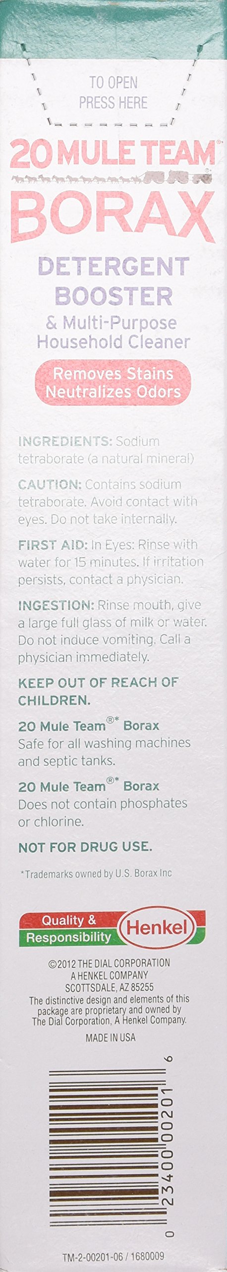 Borax 20 Mule Team Detergent Booster, 65 Oz.