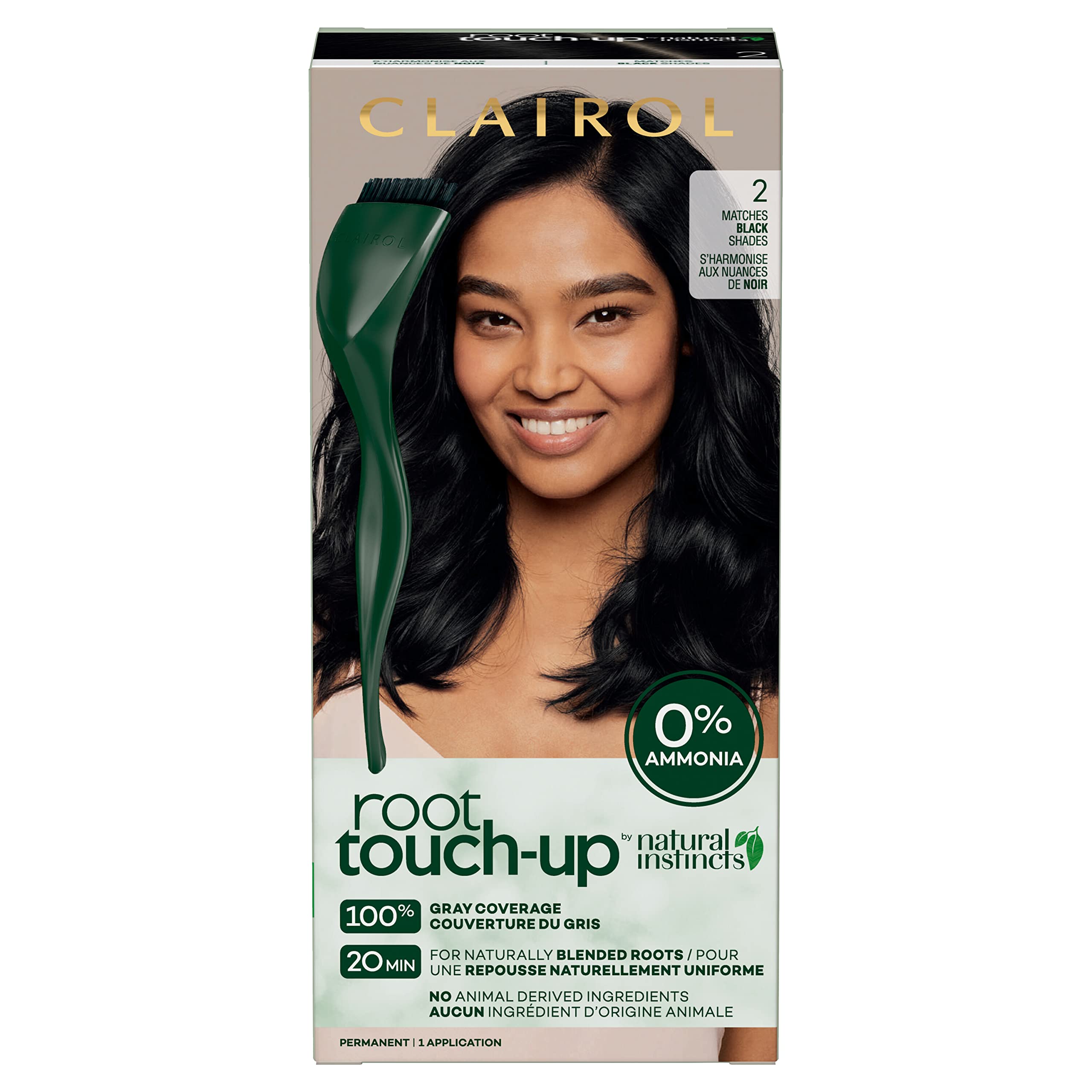 Clairol Root Touch-Up by Natural Instincts Permanent Hair Dye for Naturally Blended Roots with 100% Gray Coverage