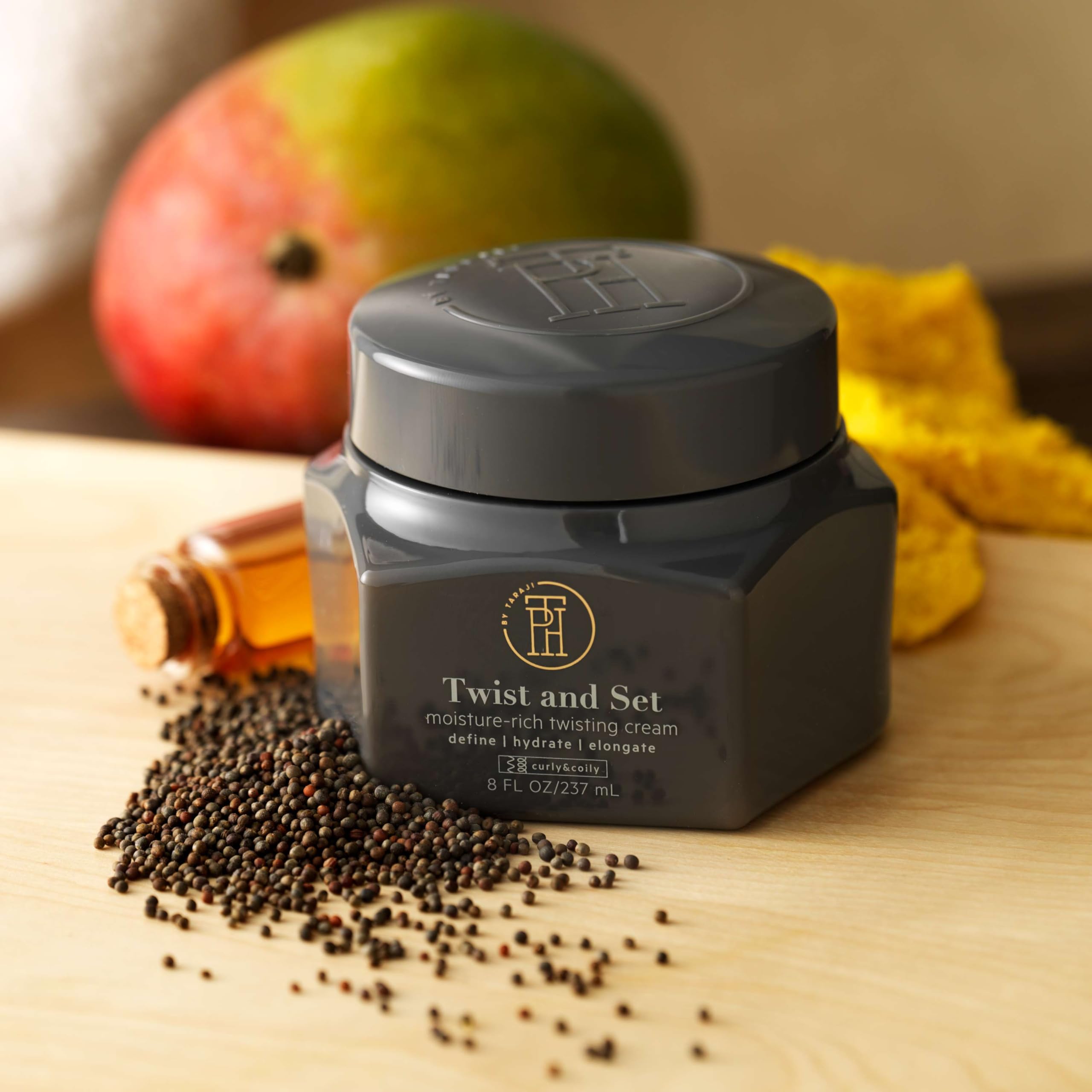 TPH BY TARAJI Twist and Set Twisting Creme & Defining Curl Cream for Curly & Coily Hair with Shea Butter, Mango Seed Butter, & Pequi Oil | Sulfate Free & Color Safe | For Women & Men, 8.45 fl. oz