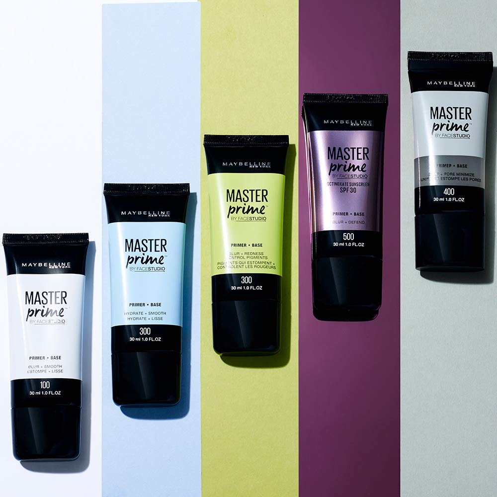 Maybelline New York Facestudio Master Prime Primer Makeup, Blur+ Defend, 1 fl. oz.