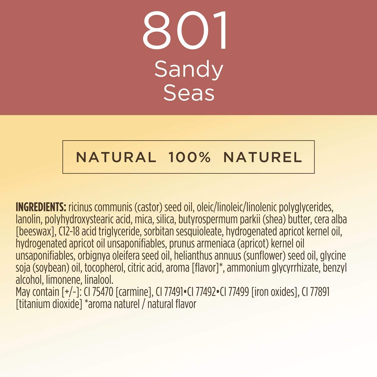 Burt's Bees 100% Natural Glossy Liquid Lipstick, Sandy Seas, 1 Tube