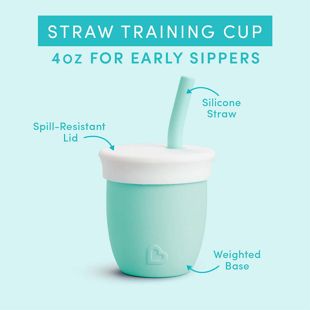 Munchkin C’est Silicone! Open Training Cup and Straw Cup for Babies and Toddlers