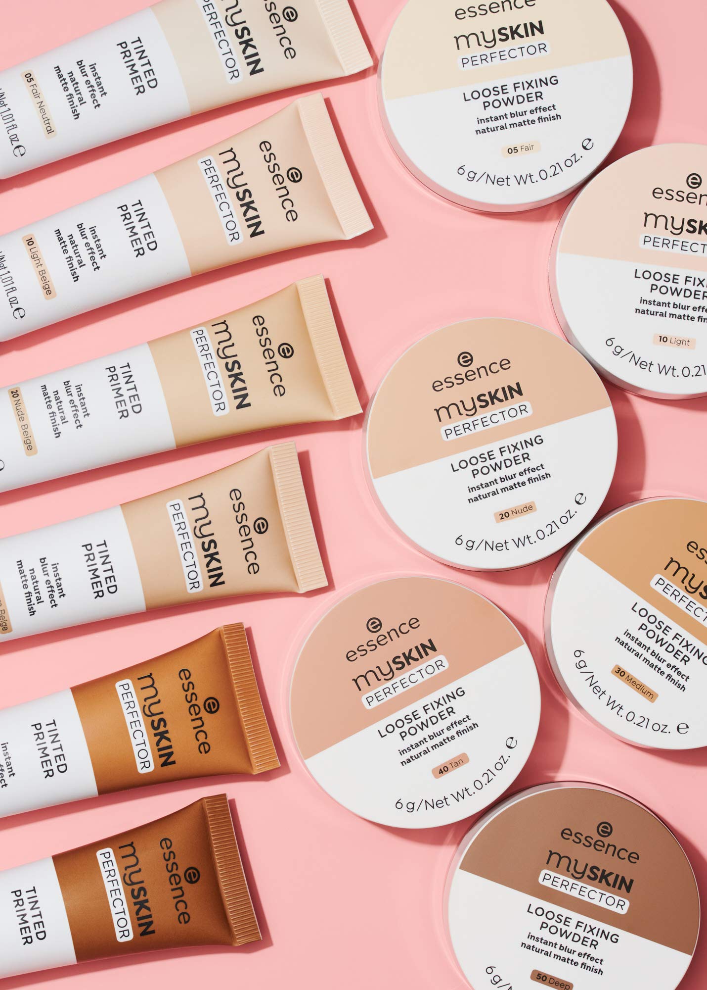 essence | My Skin Perfector Loose Fixing Powder | Instant Blur Effect & Natural Matte Finish | Vegan, Paraben Free, Gluten Free, Oil Free | Cruelty Free (40 | Tan)