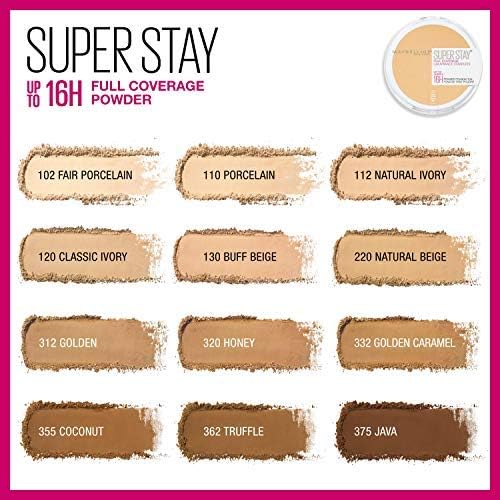 Maybelline Super Stay Full Coverage Powder Foundation Makeup Up to 16 Hour Wear Soft Creamy Matte 1 Count