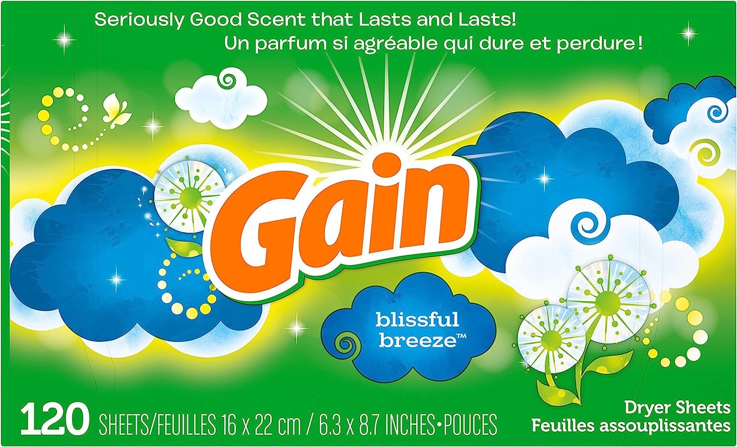 Gain Dryer Sheets Laundry Fabric Softener 1