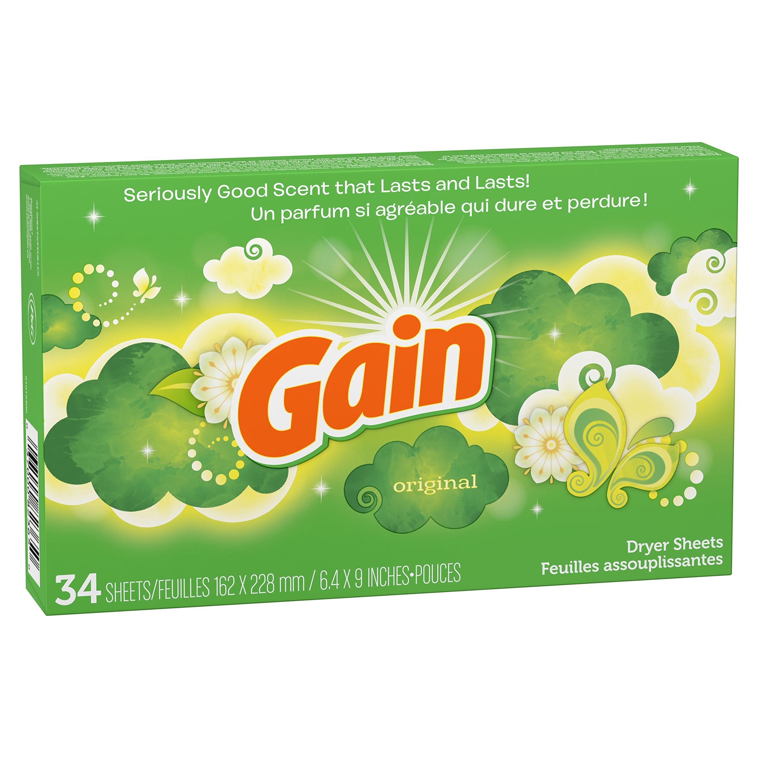 Gain Dryer Sheets Laundry Fabric Softener 1