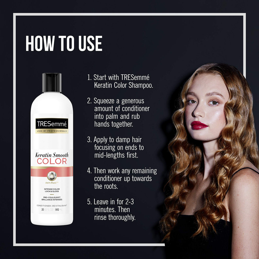 TRESemmé Conditioner for Color Treated Hair Keratin Smooth that Prolongs and Extends the Time Between Coloring 20 oz