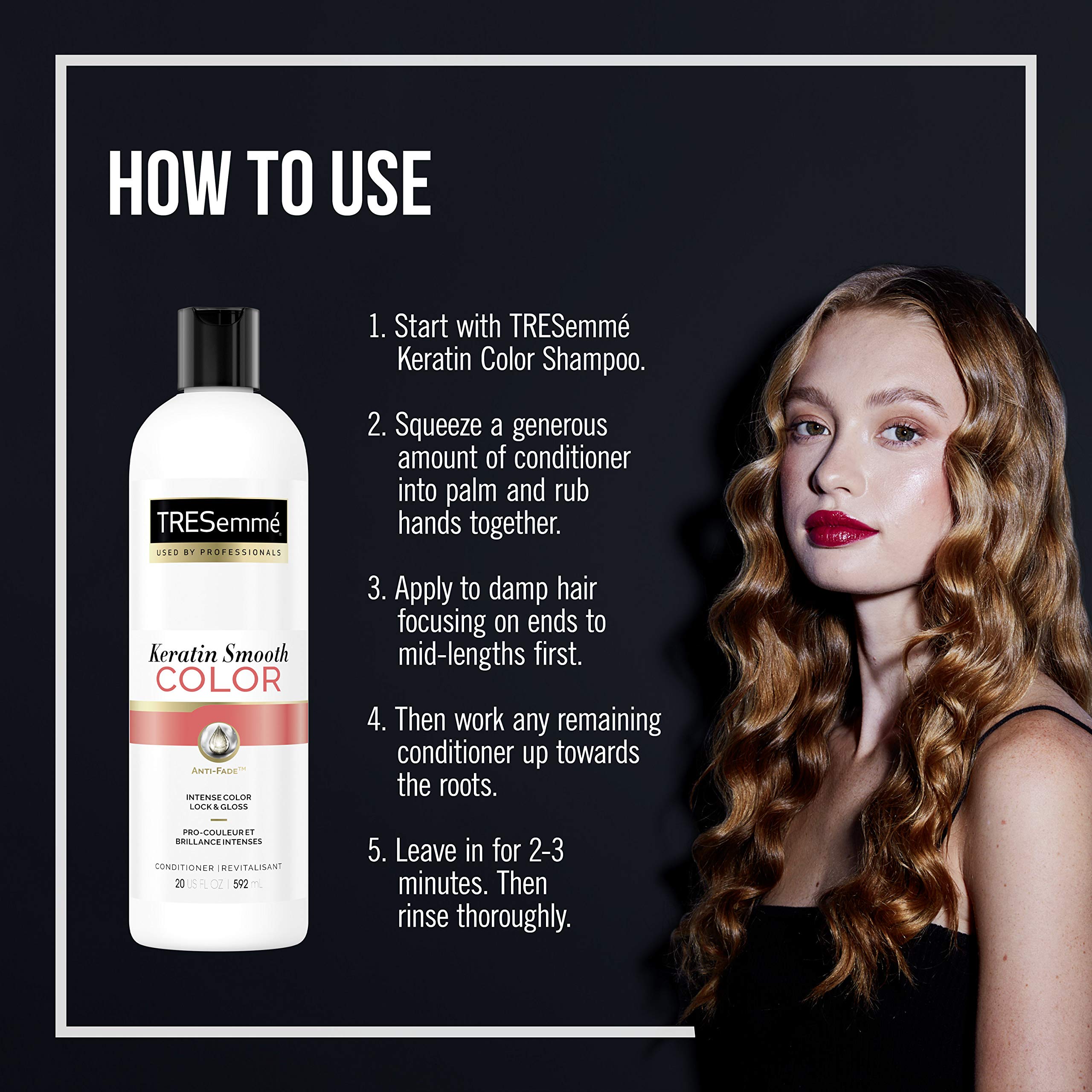 TRESemmé Conditioner for Color Treated Hair Keratin Smooth that Prolongs and Extends the Time Between Coloring 20 oz