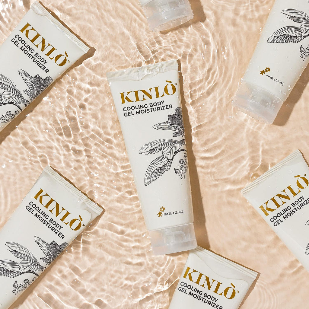 Kinlo Cooling Body Gel Moisturizer| Aloe Glycerin Menthol Tangerin Hydrating Body Lotion | Black Owned Skincare 4 fl oz Body Gel for Summer Weather