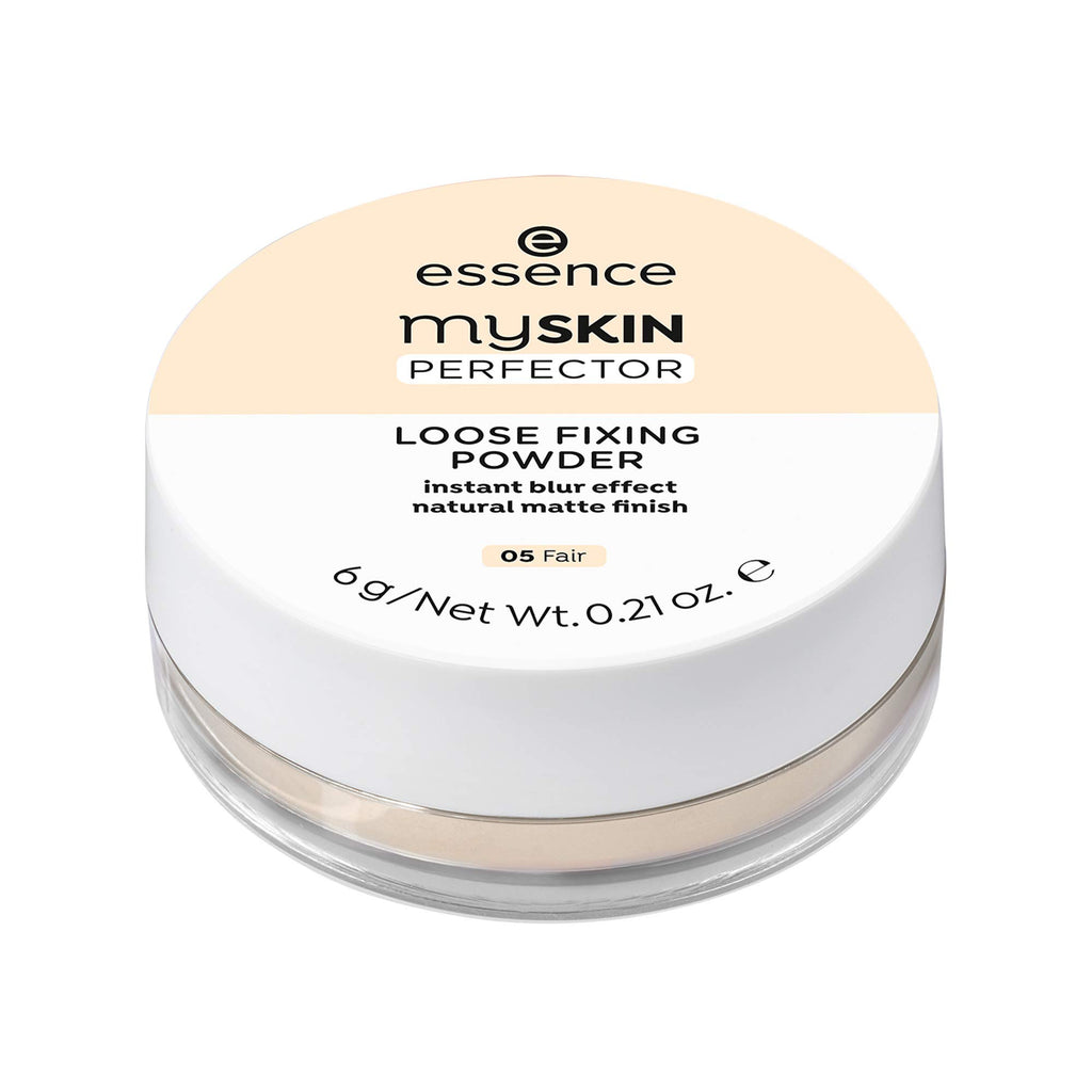 essence | My Skin Perfector Loose Fixing Powder | Instant Blur Effect & Natural Matte Finish | Vegan, Paraben Free, Gluten Free, Oil Free | Cruelty Free (05 | Fair)