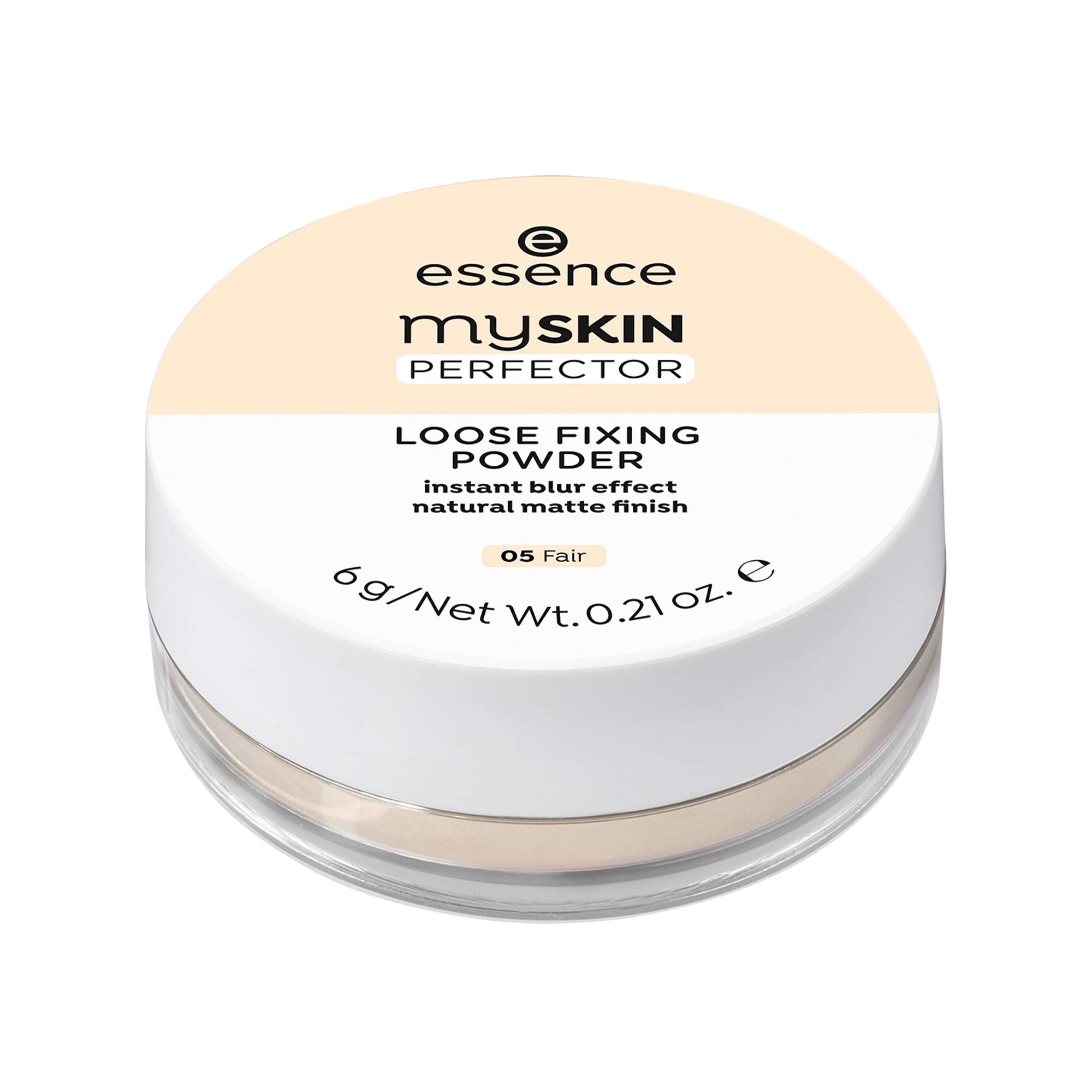 essence | My Skin Perfector Loose Fixing Powder | Instant Blur Effect & Natural Matte Finish | Vegan, Paraben Free, Gluten Free, Oil Free | Cruelty Free (05 | Fair)