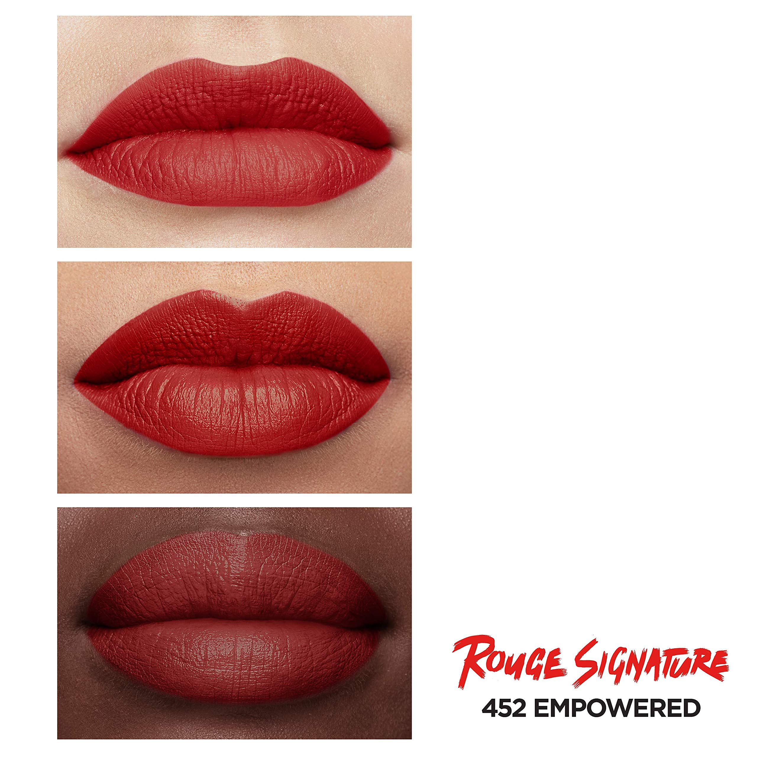 L'Oréal Paris Makeup Rouge Signature, Lasting Matte Lip Stain, Ultra Lightweight, Ultra Comfortable, High Pigment Color, Precise Applicator Shapes & Lines Lips